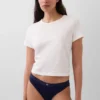 Bikini in cotone biologico elasticizzato con logo