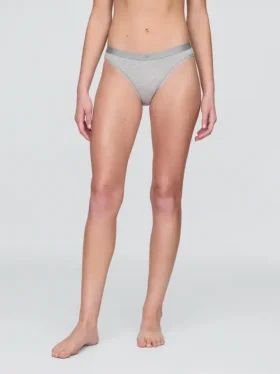 Bikini in cotone biologico elasticizzato con logo
