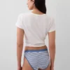 Bikini in cotone biologico elasticizzato con logo