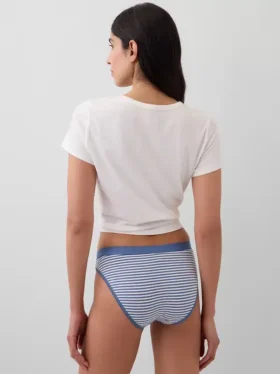 Bikini in cotone biologico elasticizzato con logo