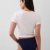 Bikini in cotone biologico elasticizzato con logo