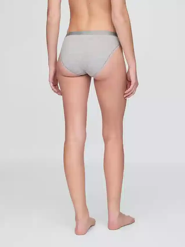 Bikini in cotone biologico elasticizzato con logo