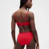 Bikini in cotone biologico elasticizzato con logo