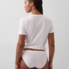Bikini in cotone biologico elasticizzato con logo