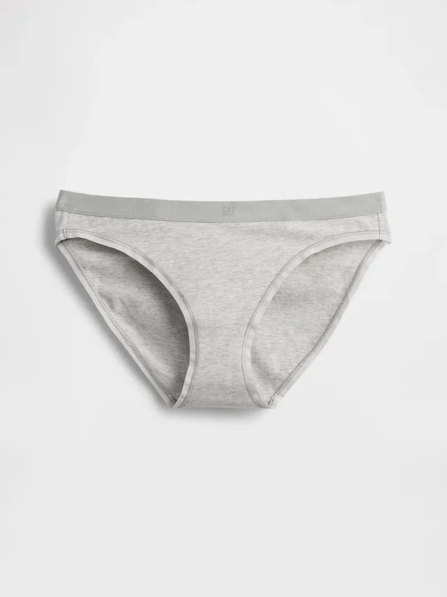 Bikini in cotone biologico elasticizzato con logo