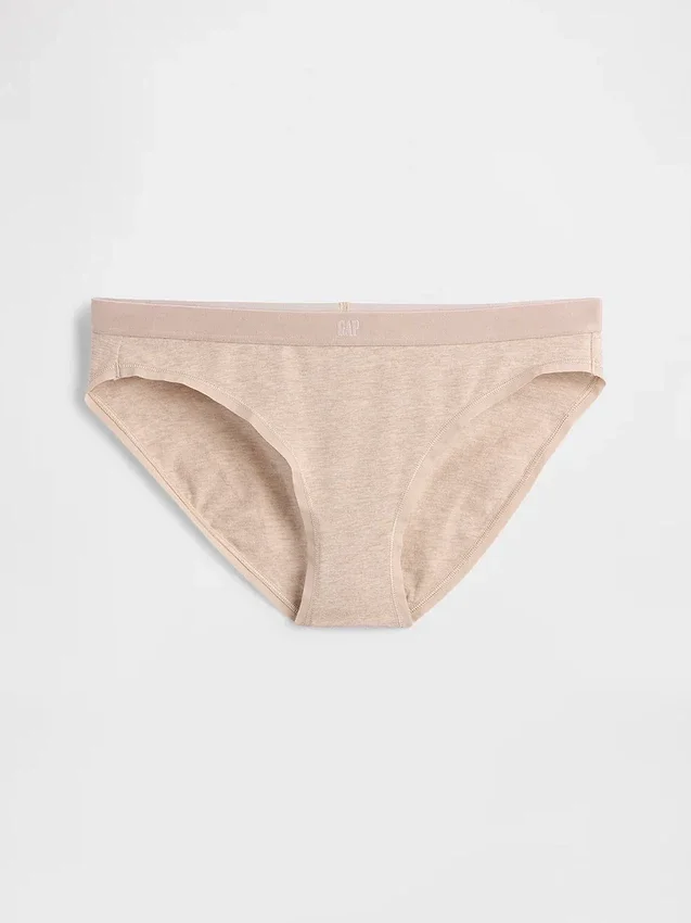 Bikini in cotone biologico elasticizzato con logo