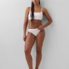Bikini in cotone biologico elasticizzato con logo