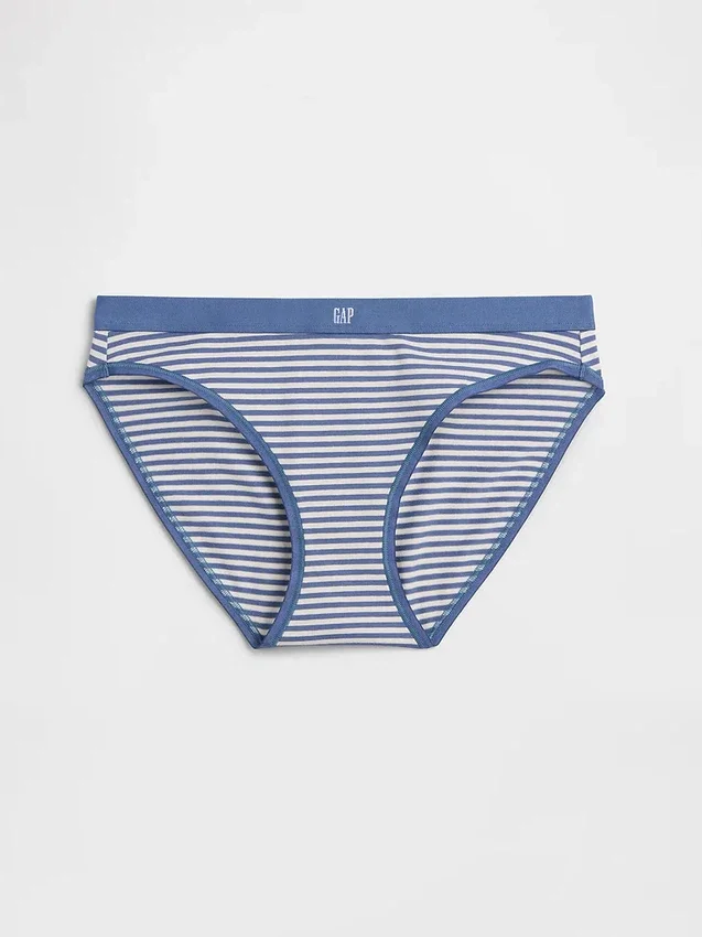 Bikini in cotone biologico elasticizzato con logo