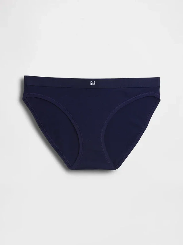 Bikini in cotone biologico elasticizzato con logo