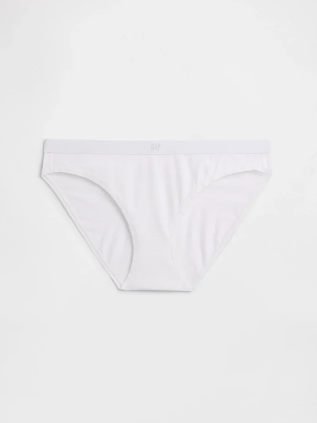 Bikini in cotone biologico elasticizzato con logo