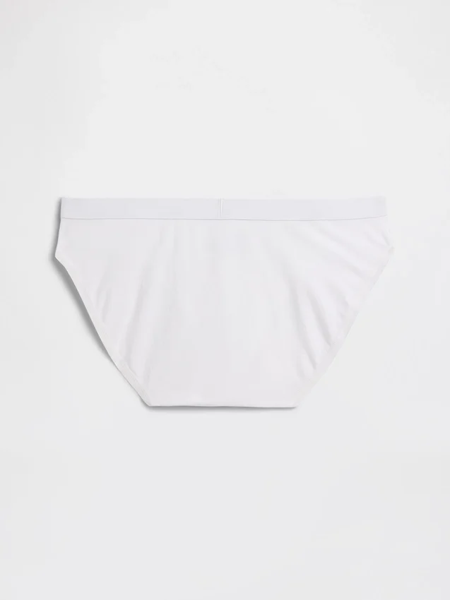 Bikini in cotone biologico elasticizzato con logo