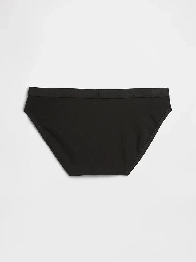 Bikini in cotone biologico elasticizzato con logo