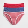 Bikini in cotone biologico elasticizzato (confezione da 3)