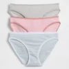 Bikini in cotone biologico elasticizzato (confezione da 3)