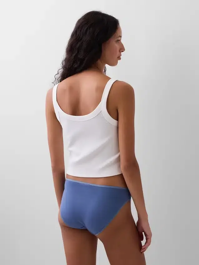 Bikini in cotone biologico elasticizzato (confezione da 3)