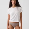 Bikini in morbidissimo cotone biologico elasticizzato con bordi in pizzo