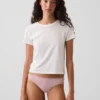Bikini in morbidissimo cotone biologico elasticizzato con bordi in pizzo