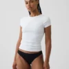 Bikini in morbidissimo cotone biologico elasticizzato con bordi in pizzo
