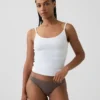 Bikini in morbidissimo cotone biologico elasticizzato con bordi in pizzo