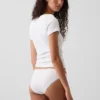 Bikini in morbidissimo cotone biologico elasticizzato con bordi in pizzo