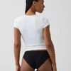 Bikini in morbidissimo cotone biologico elasticizzato con bordi in pizzo