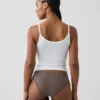 Bikini in morbidissimo cotone biologico elasticizzato con bordi in pizzo