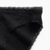 Bikini in morbidissimo cotone biologico elasticizzato con bordi in pizzo