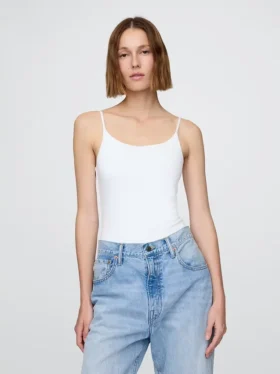 Body a canotta con tanga in maglia fitta