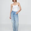 Body a canotta con tanga in maglia fitta