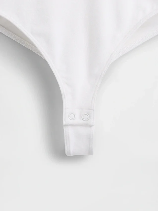 Body a canotta con tanga in maglia fitta