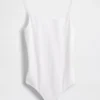 Body a canotta con tanga in maglia fitta