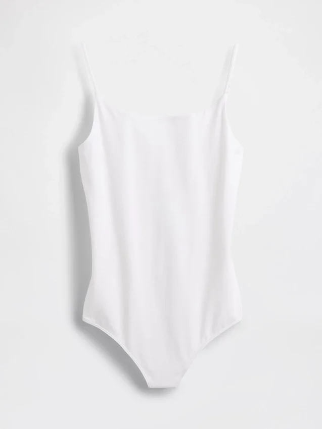 Body a canotta con tanga in maglia fitta