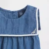Body a palloncino in denim stile marinaretto per neonati