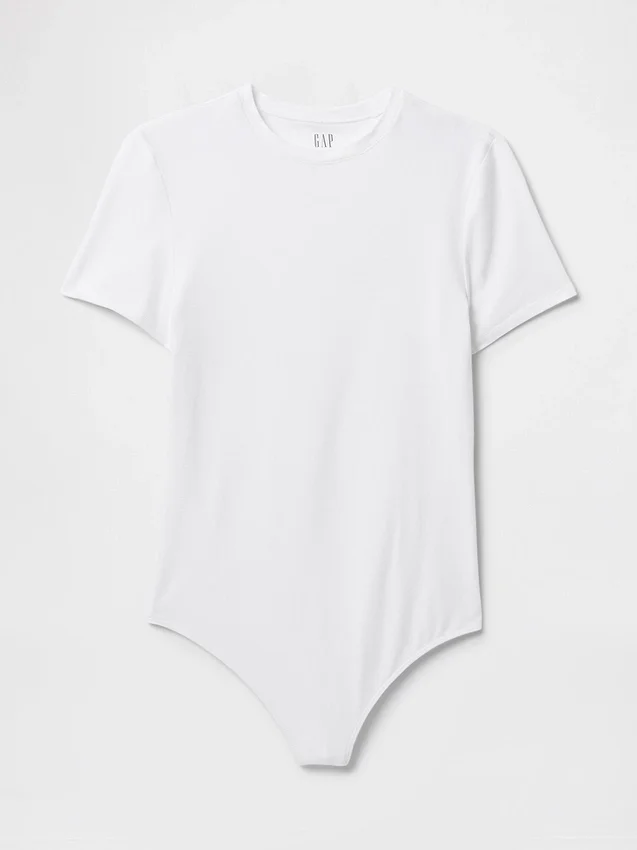Body a perizoma in jersey a maglia fitta