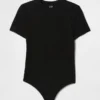 Body a perizoma in jersey a maglia fitta