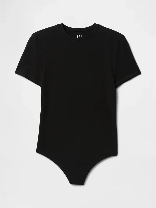 Body a perizoma in jersey a maglia fitta