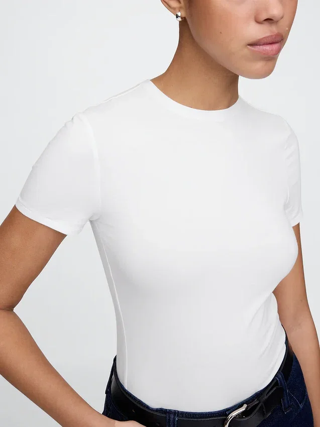 Body a perizoma in jersey a maglia fitta