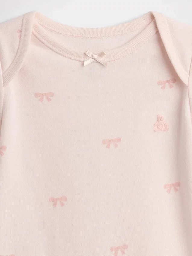 Body con fiocco in cotone biologico "Baby First Favorites"