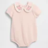 Body con maglione e colletto ricamato per neonato