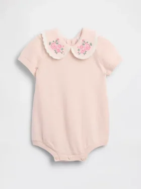 Body con maglione e colletto ricamato per neonato