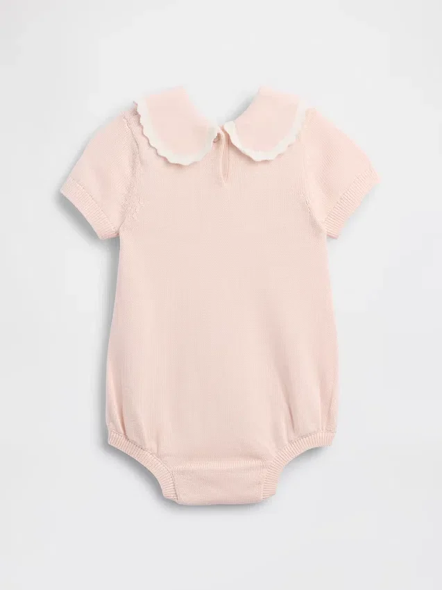 Body con maglione e colletto ricamato per neonato