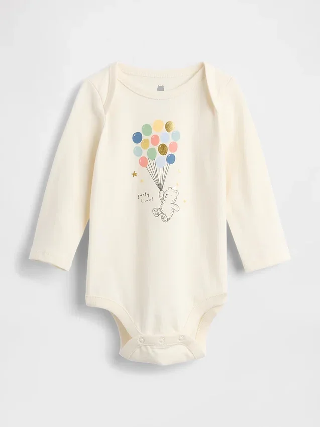 Body con stampa in cotone biologico "Baby First Favorites"