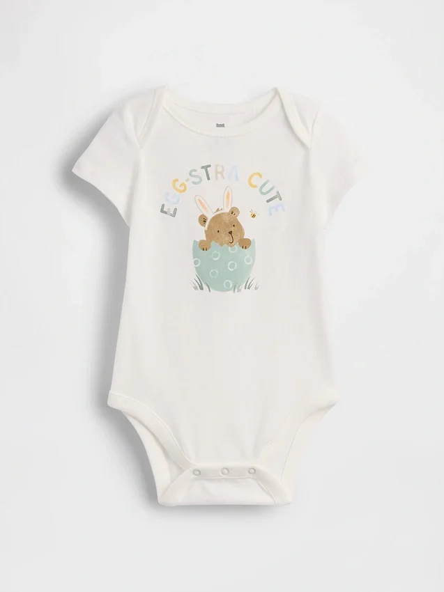 Body con stampa in cotone biologico "Baby First Favorites"