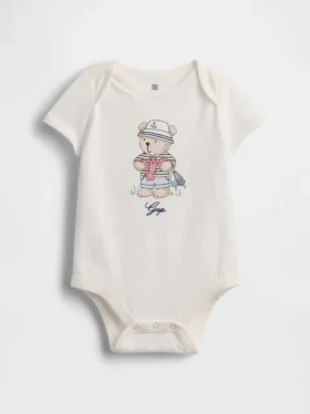 Body con stampa in cotone biologico "Baby First Favorites"