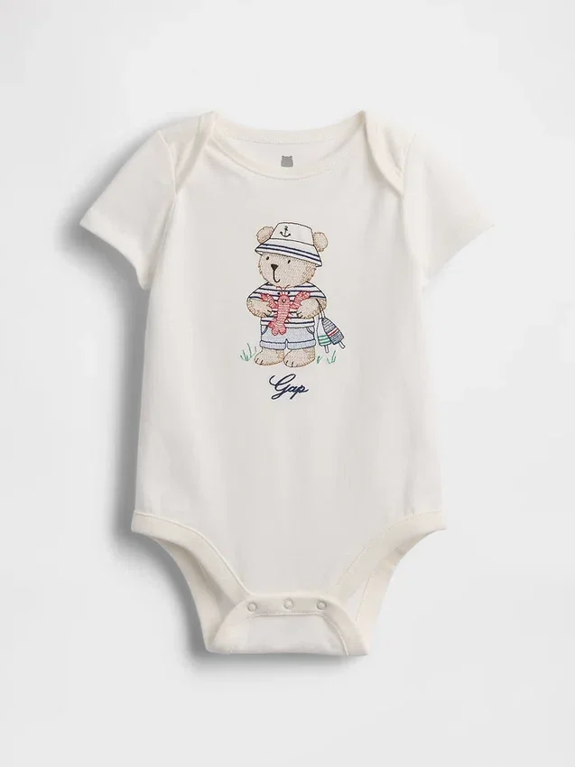 Body con stampa in cotone biologico "Baby First Favorites"