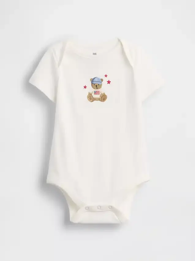 Body con stampa in cotone biologico "Baby First Favorites"