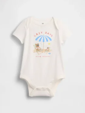 Body con stampa in cotone biologico "Baby First Favorites"