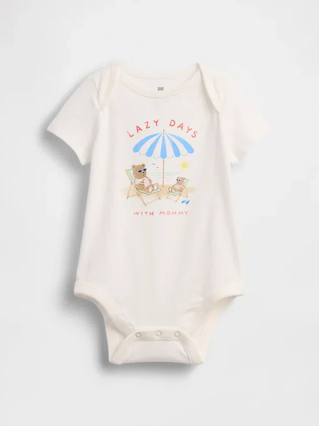 Body con stampa in cotone biologico "Baby First Favorites"