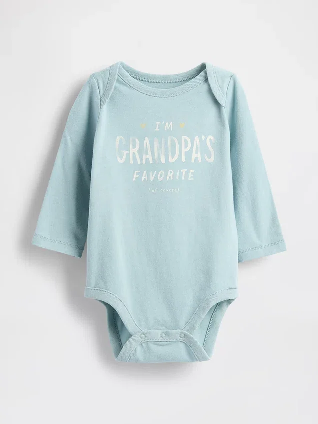 Body con stampa in cotone biologico "Baby First Favorites"
