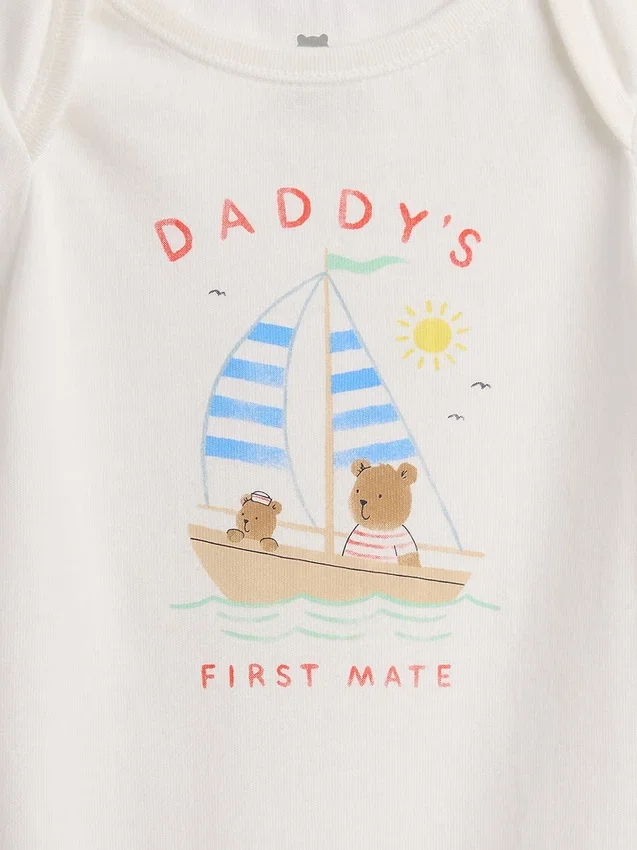 Body con stampa in cotone biologico "Baby First Favorites"
